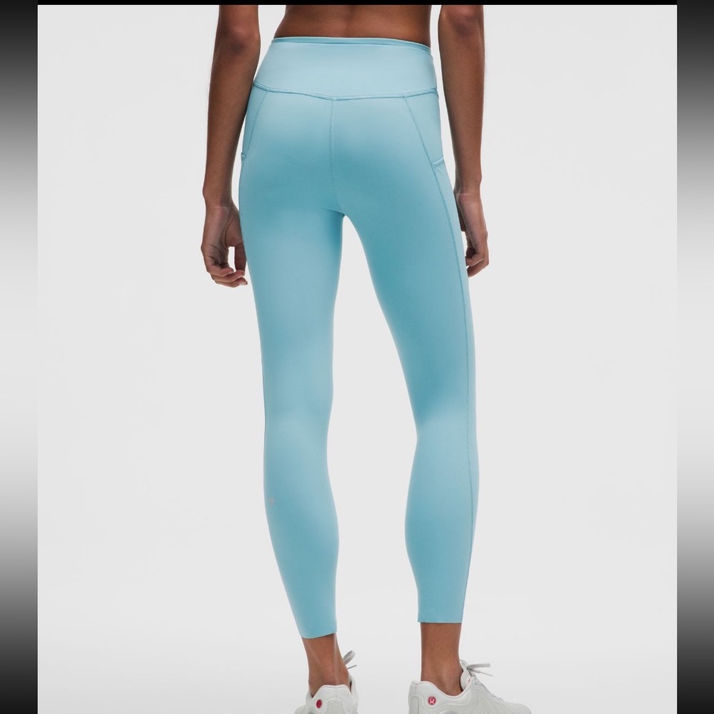NWT LULULEMON Athletica Fast and Free HR Tight 25”| washed blue | Sz: 8 - Picture 3 of 6